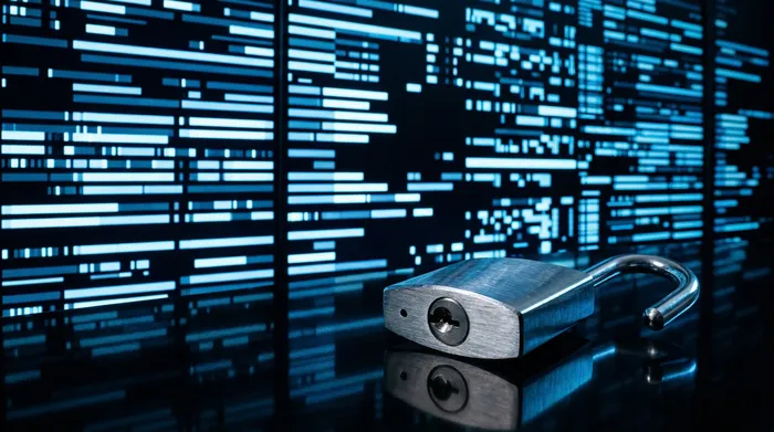 Eine Hand hält ein Smartphone, das Sprechblasen mit einem visuellen Effekt aus blauen Lichtspuren und energiegeladenen Funken auf einem schwarzen Hintergrund anzeigt.